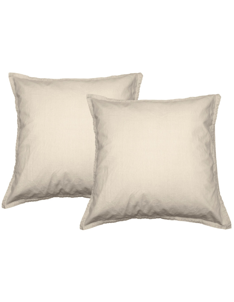 Lot de 2 taies d'oreiller en percale...