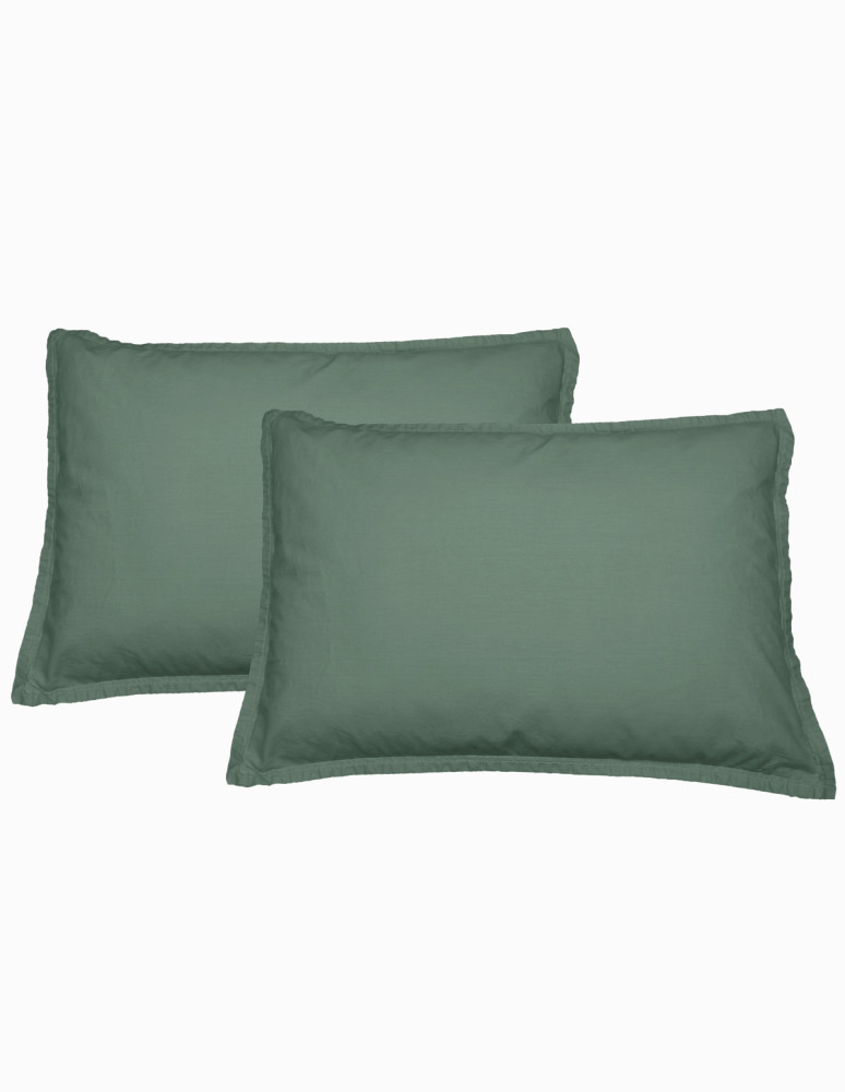 Lot de 2 taies d'oreiller en percale...