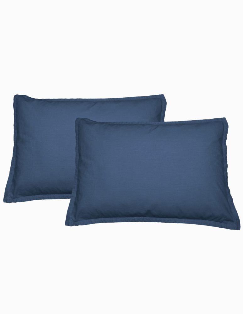 Lot de 2 taies d'oreiller en percale...