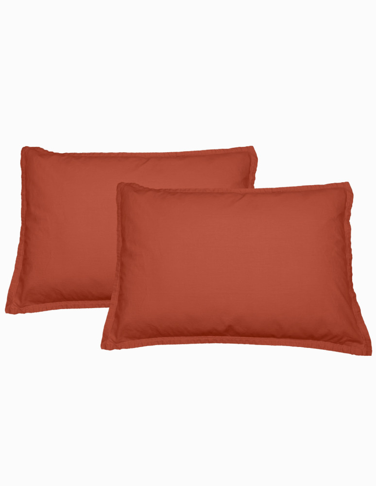 Lot de 2 taies d'oreiller en percale...