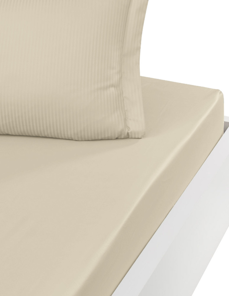 Drap housse uni en satin de coton 120...