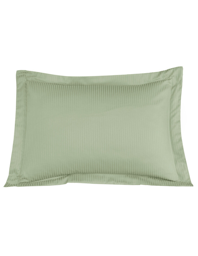 2 taies d'oreiller rayées en satin de...