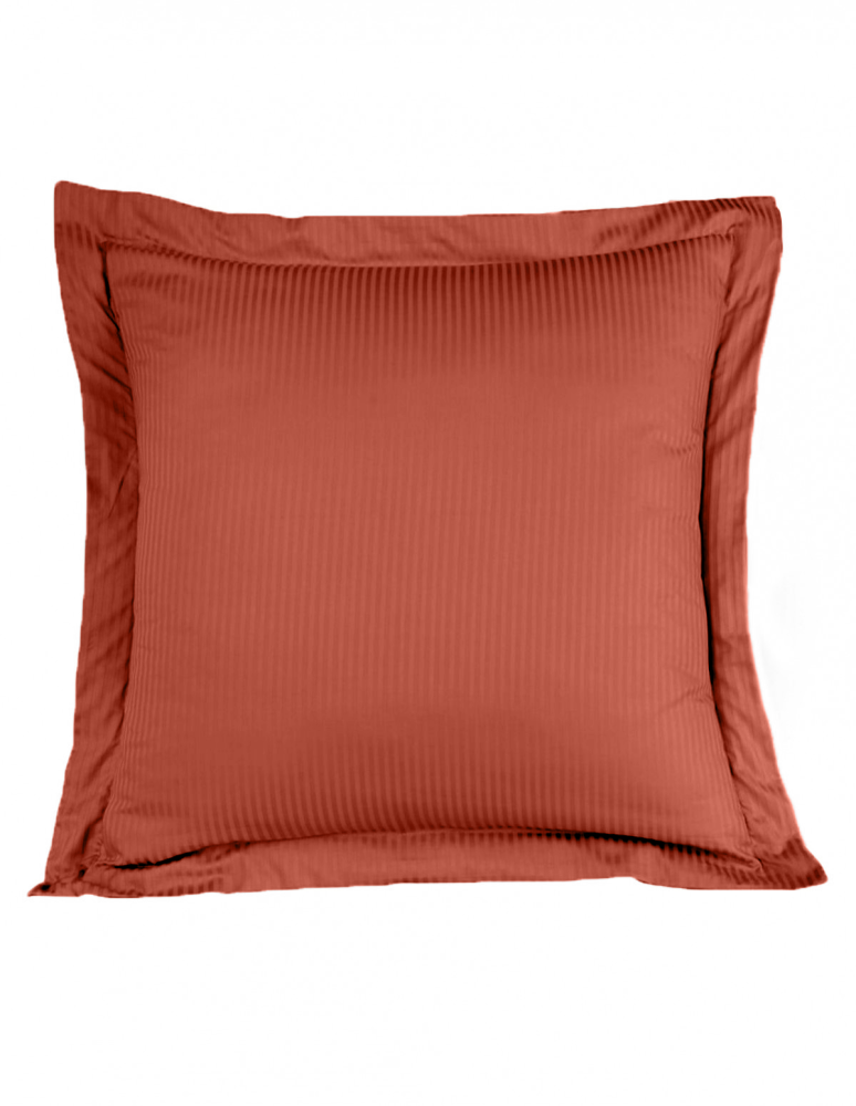 2 taies d'oreiller rayées en satin de...