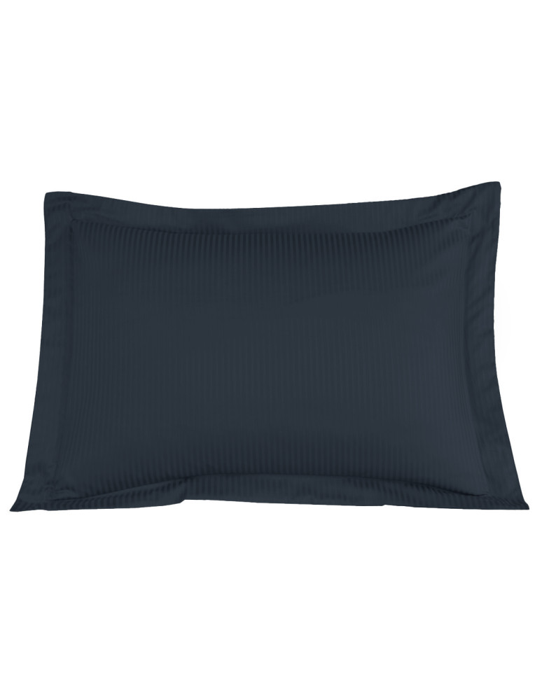 2 taies d'oreiller rayées en satin de...