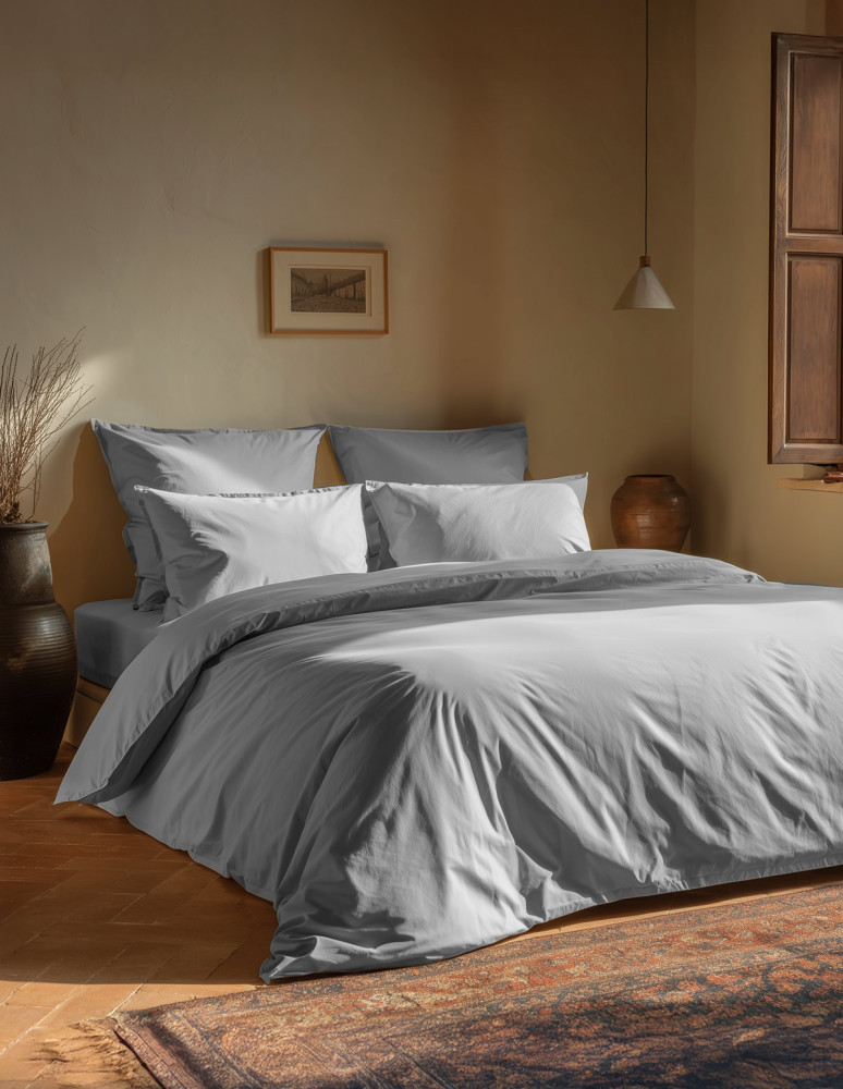 Housse de couette en coton lavé...