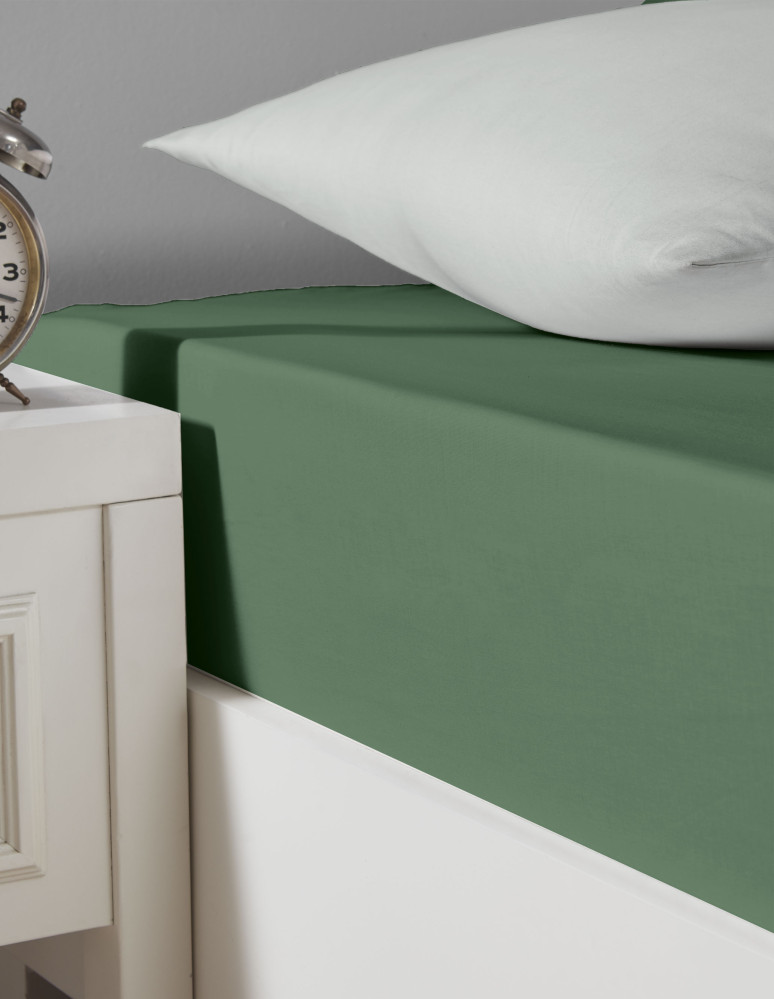 Drap housse en coton lavé biologique...