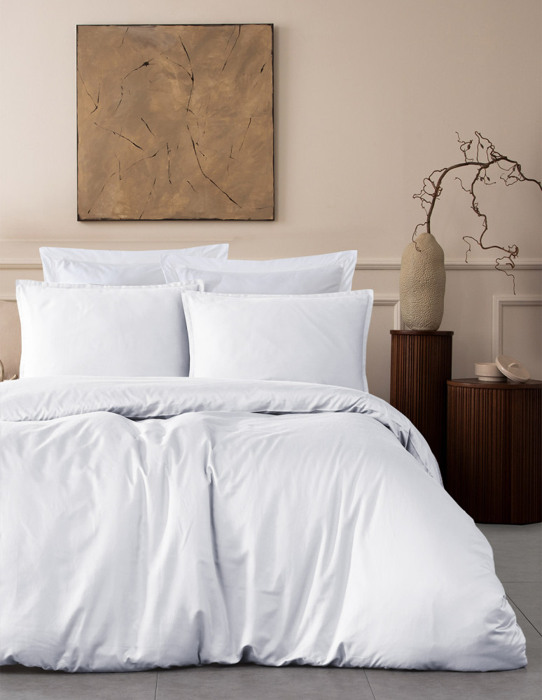 Lot 2 taies d'oreiller unie satin de...