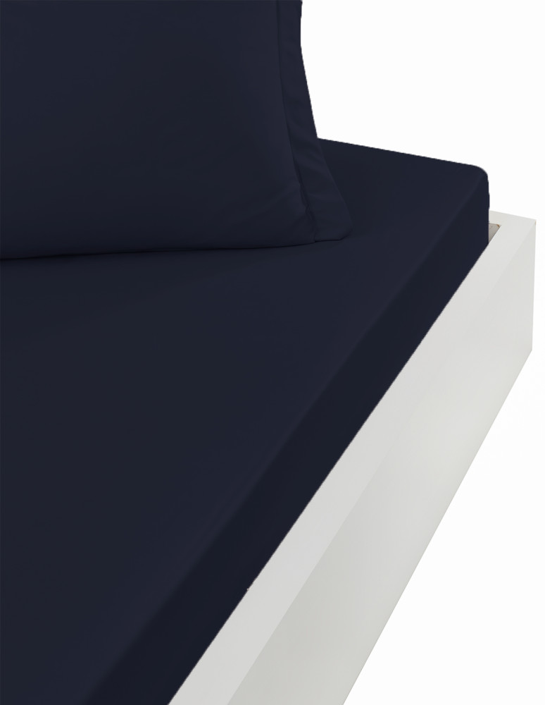 Drap housse satin de coton-tencel...