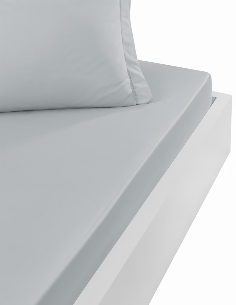 Drap housse satin de coton-tencel...