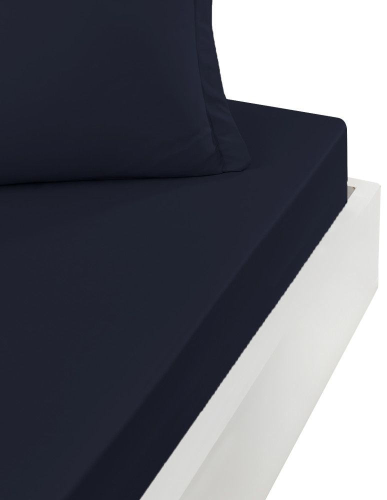 Drap housse satin de coton-tencel...