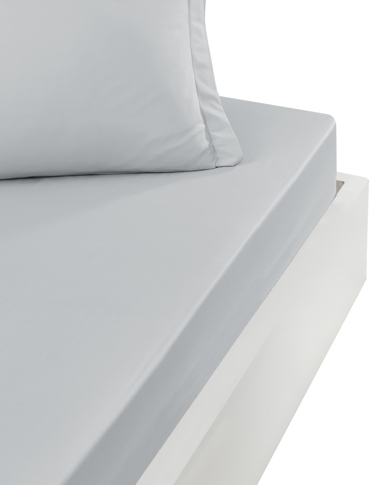 Drap housse satin de coton-tencel...