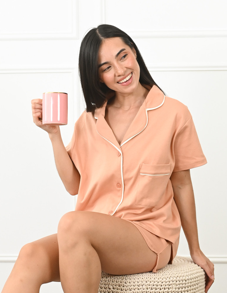 Pyjama Femme chemise + short PRINCETON