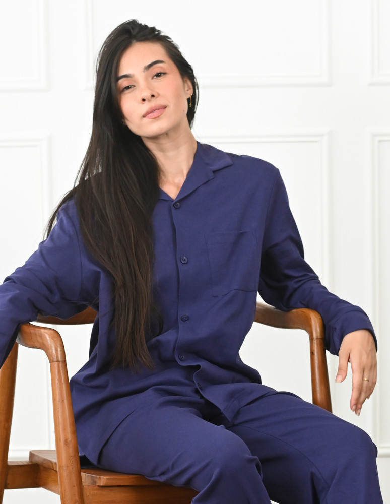 Pyjama unisexe chemise + pantalon YALE