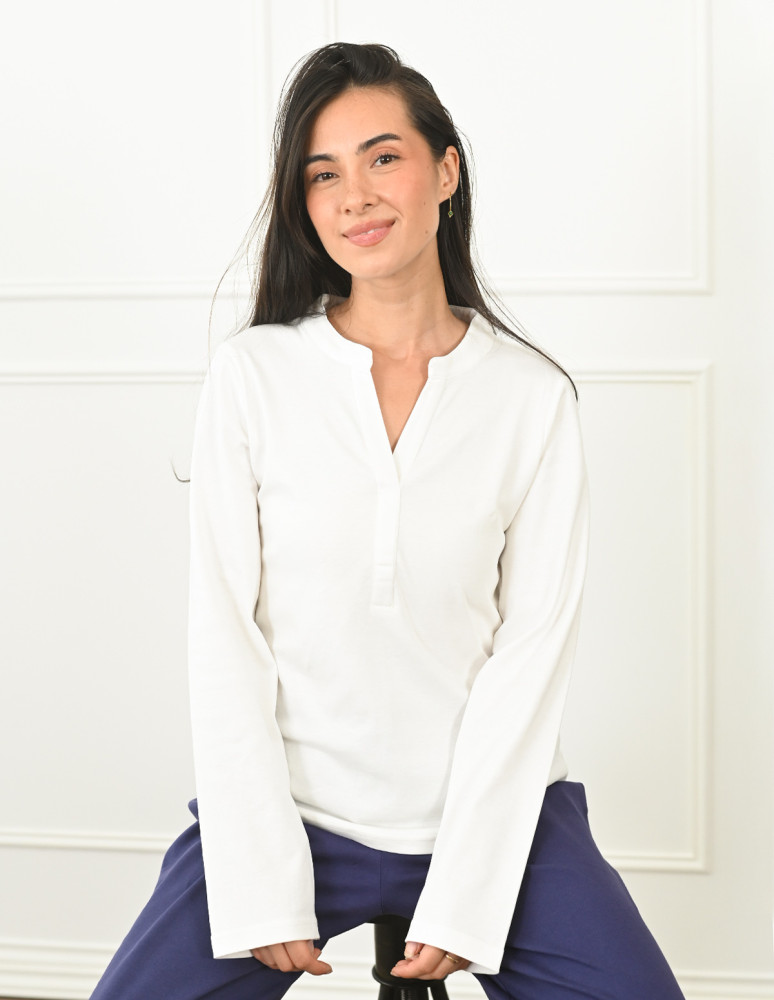 Pyjama femme tee shirt col V +...