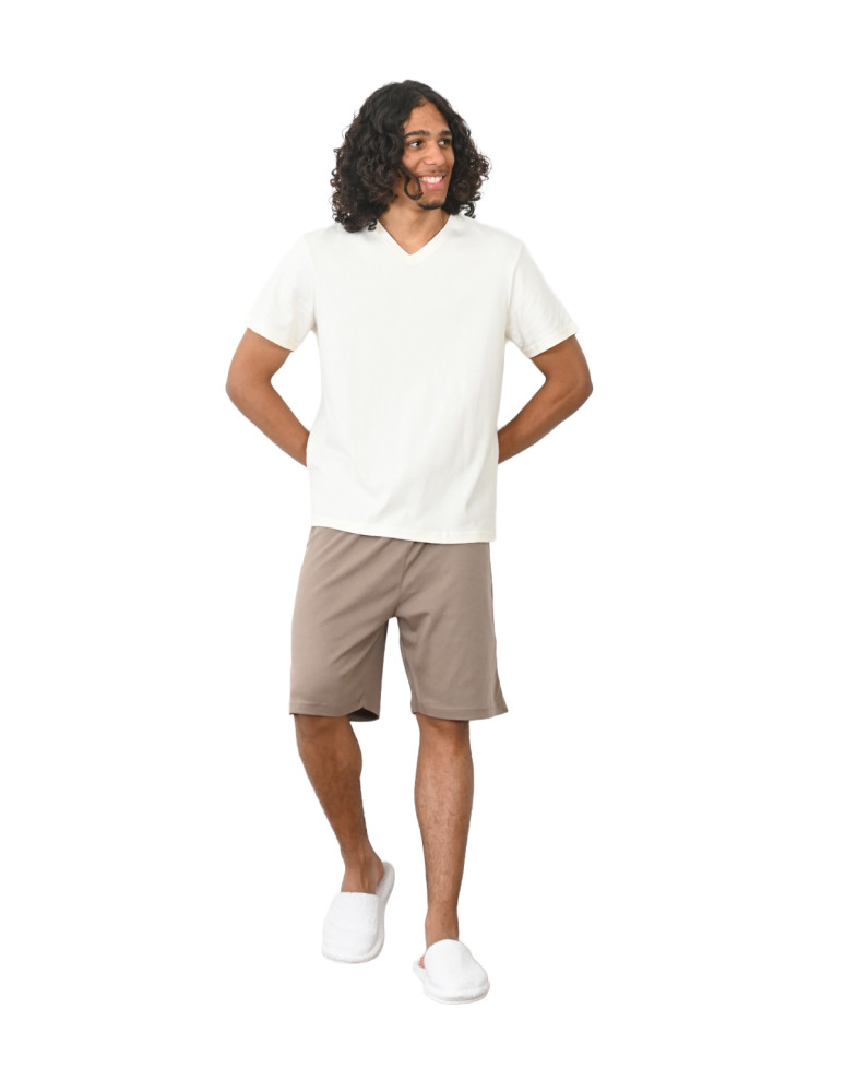 Pyjama homme tee shirt col V + short...