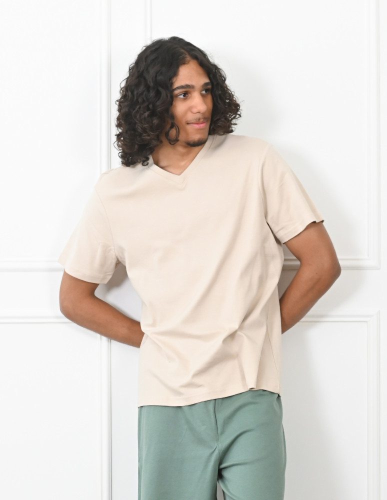 Pyjama homme tee shirt col V + short...