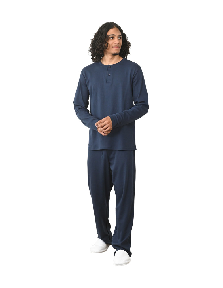 Pyjama homme tee shirt boutons  +...