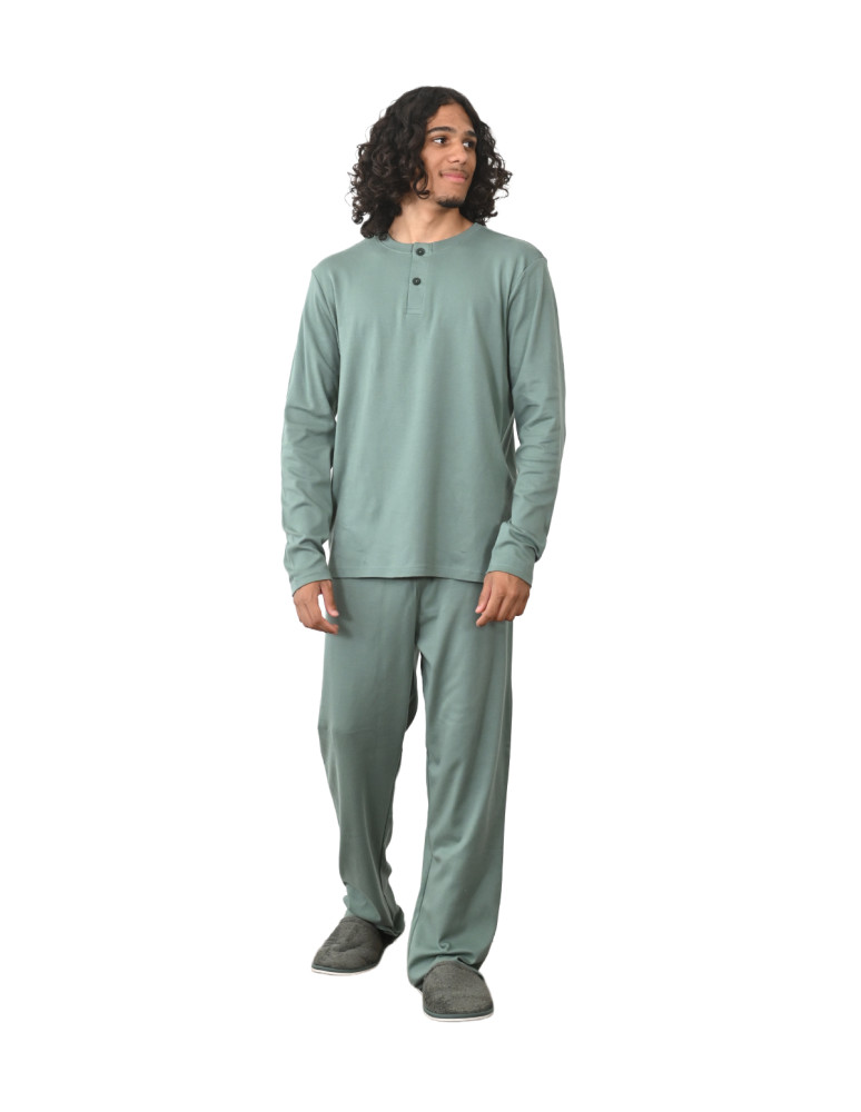 Pyjama homme tee shirt boutons  +...