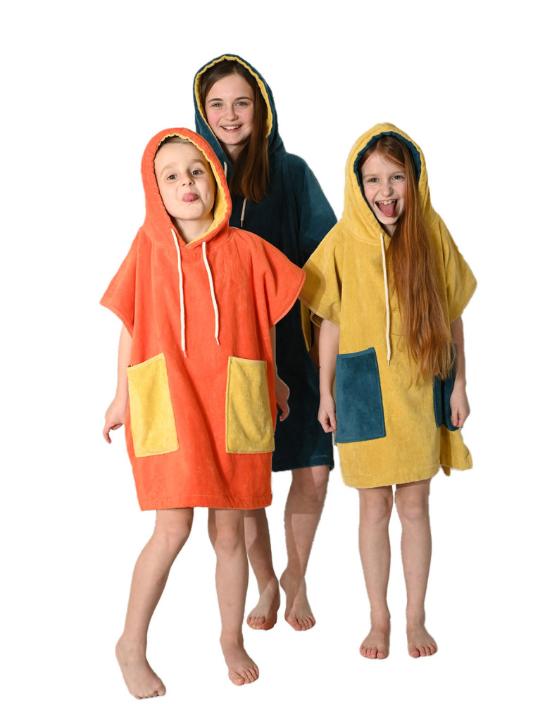 Poncho enfant en velours BEACH 2