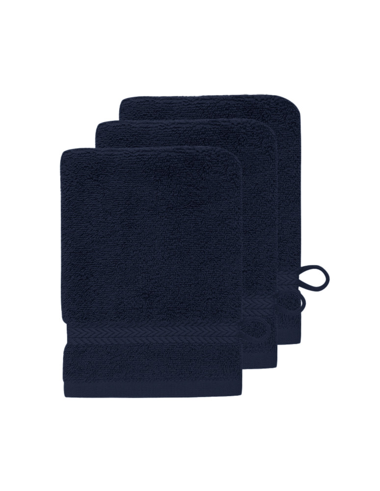 Lot de 3 gants de toilette 550gr/m²...