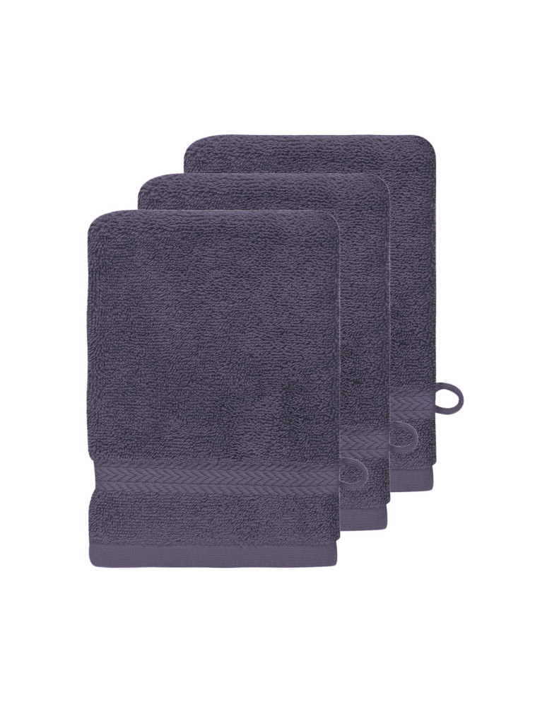 Lot de 3 gants de toilette 550gr/m²...