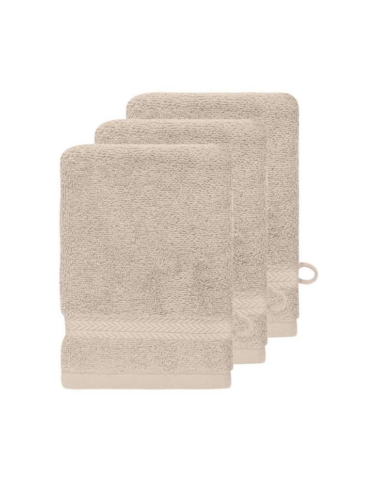 Lot de 3 gants de toilette 550gr/m²...
