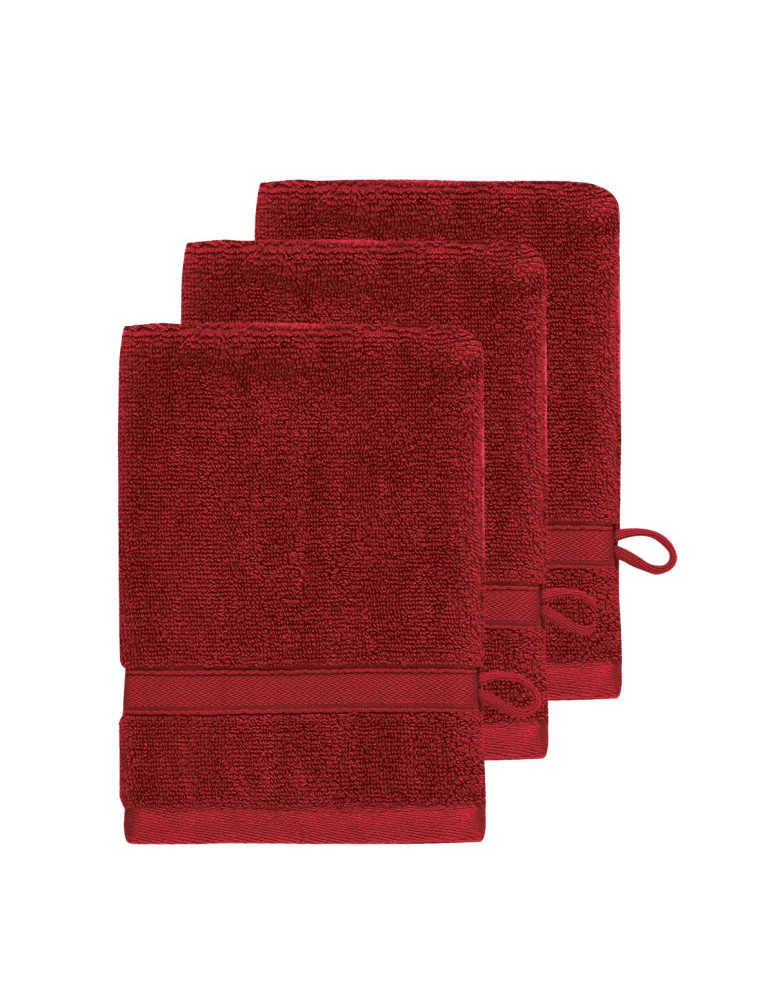 Lot de 3 gants de toilette 600gr/m²...