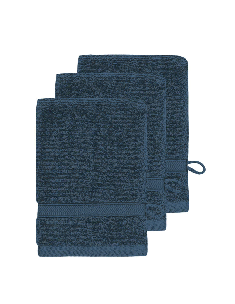 Lot de 3 gants de toilette 600gr/m²...