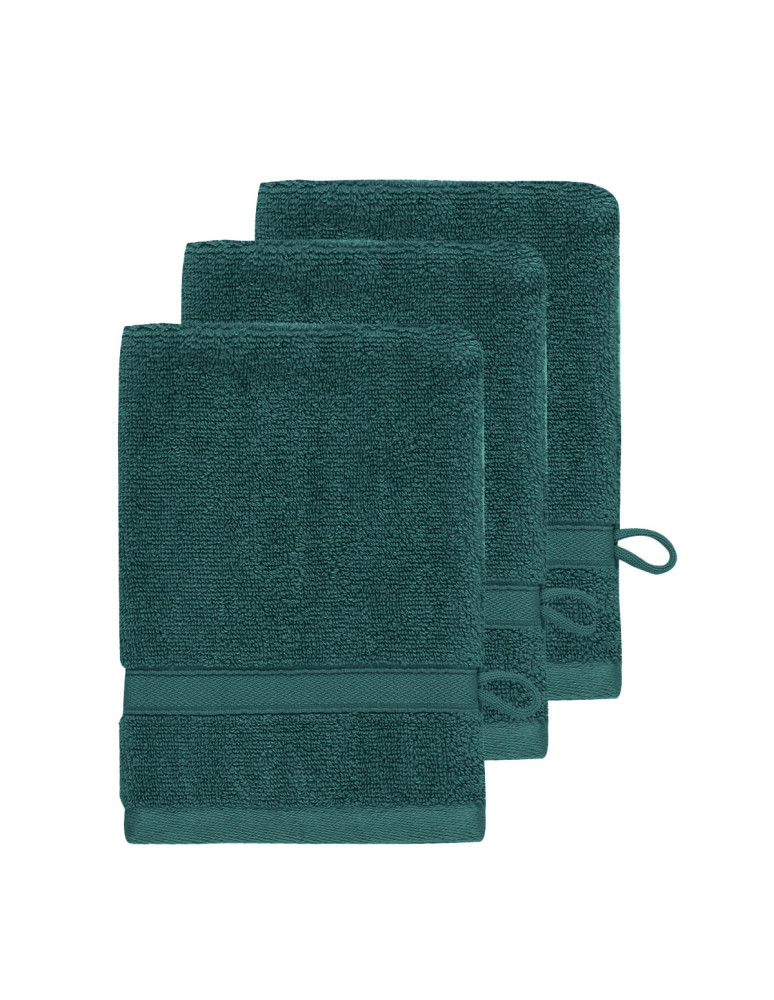 Lot de 3 gants de toilette 600gr/m²...