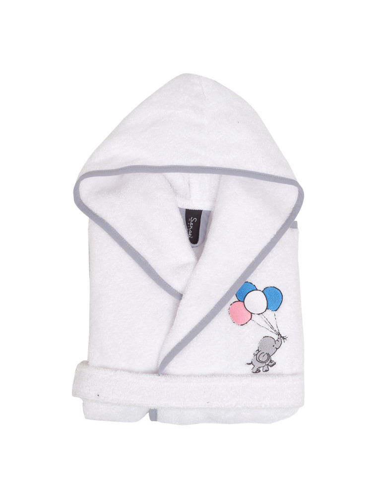 Peignoir enfant brodé SIDNEY L'ELEPHANT