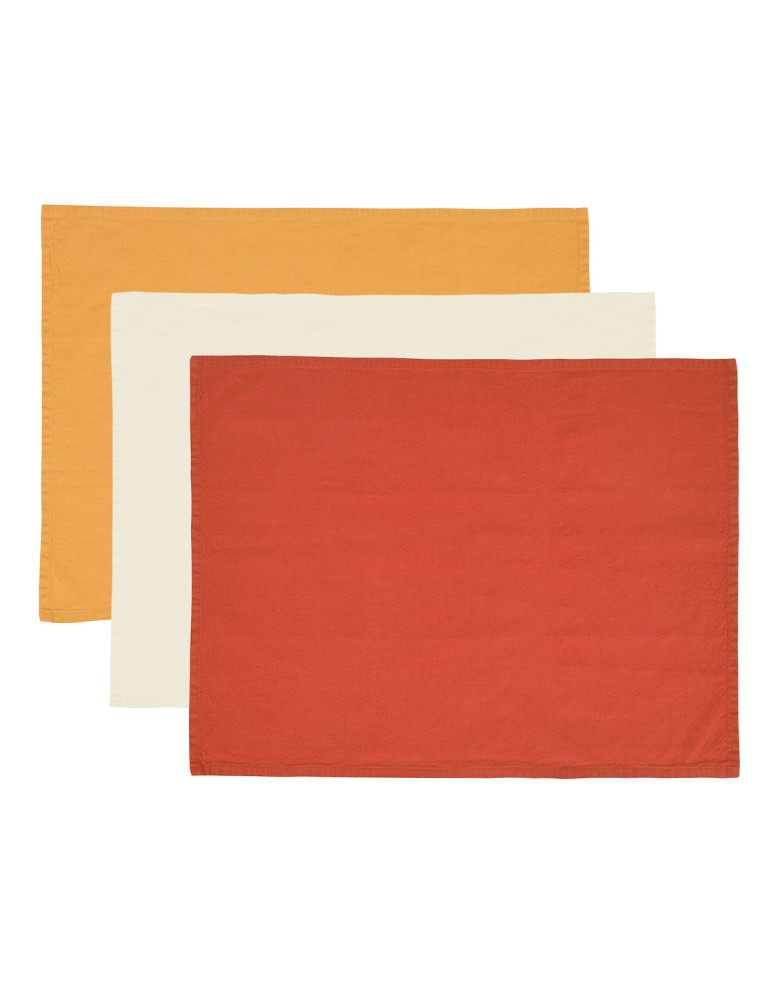 Lot de 3 torchons coton/lin... 2