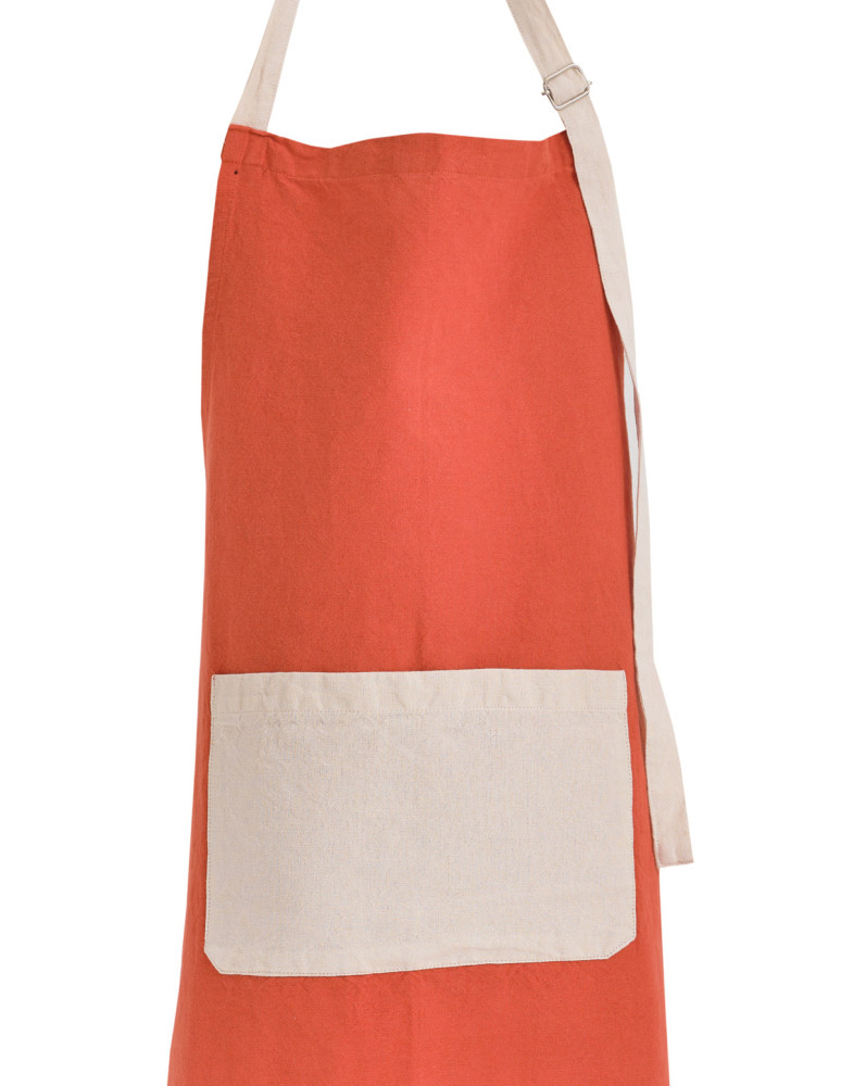 Tablier coton/lin SOFT DYED
