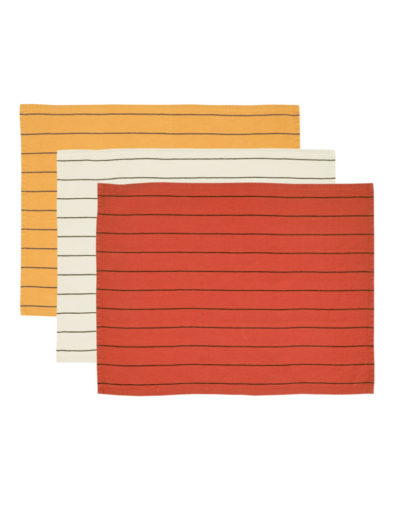 Lot de 3 torchons coton/lin... 2