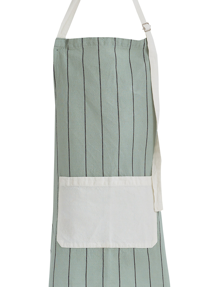 Tablier coton/lin fines rayures SOFT...