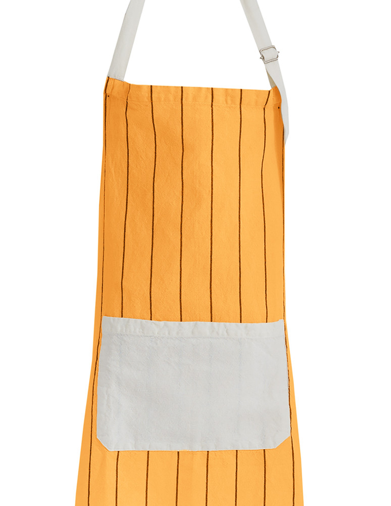 Tablier coton/lin fines rayures SOFT...