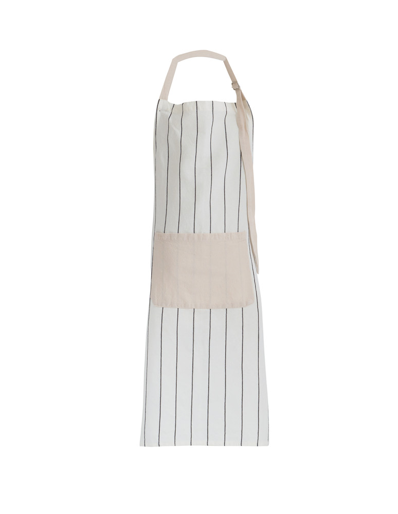 Tablier coton/lin fines...