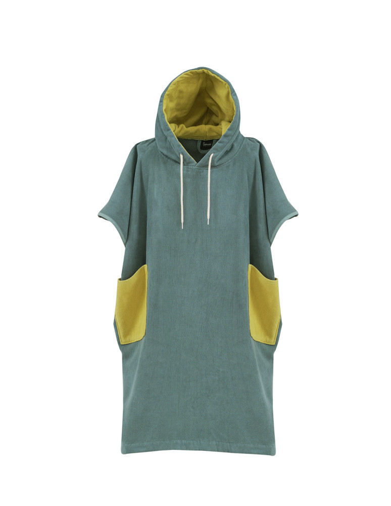 Poncho de plage adulte en velours BEACH