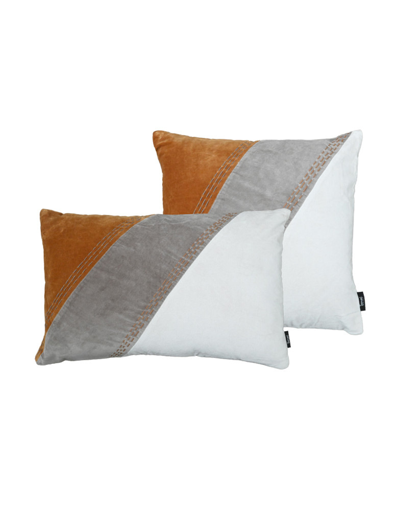 Coussin velours diagonale...
