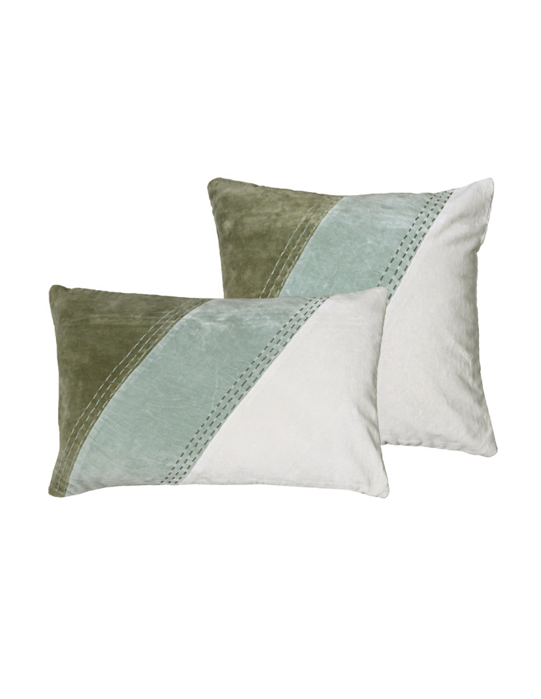Coussin velours diagonale 100% coton...