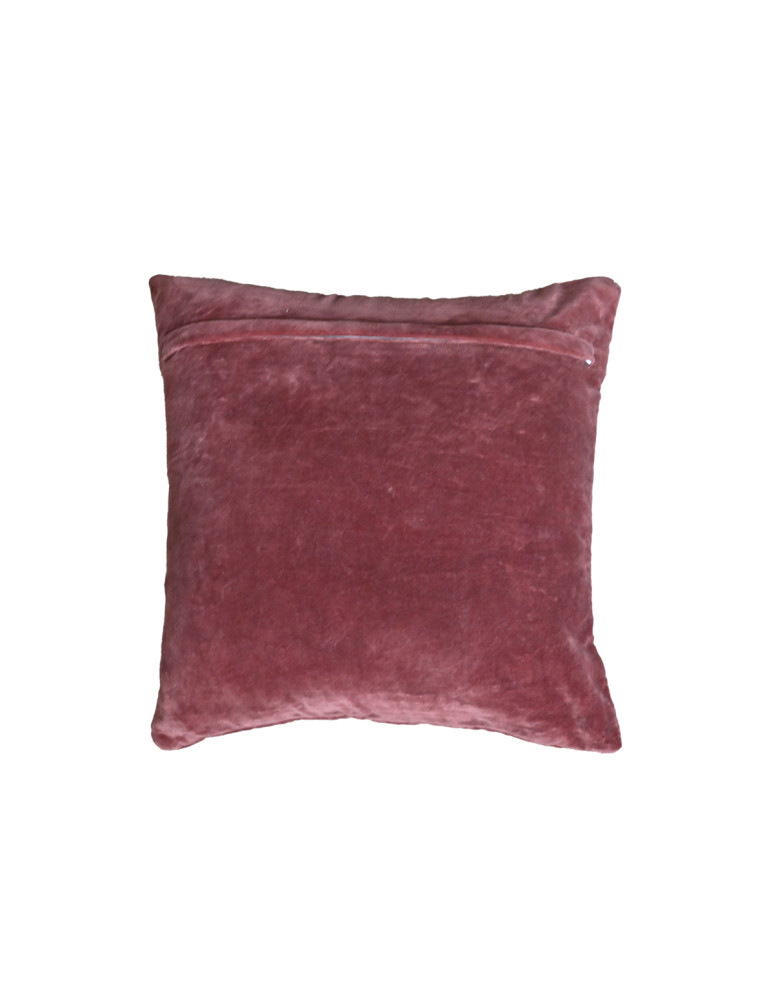 Coussin velours brodé 100% coton...