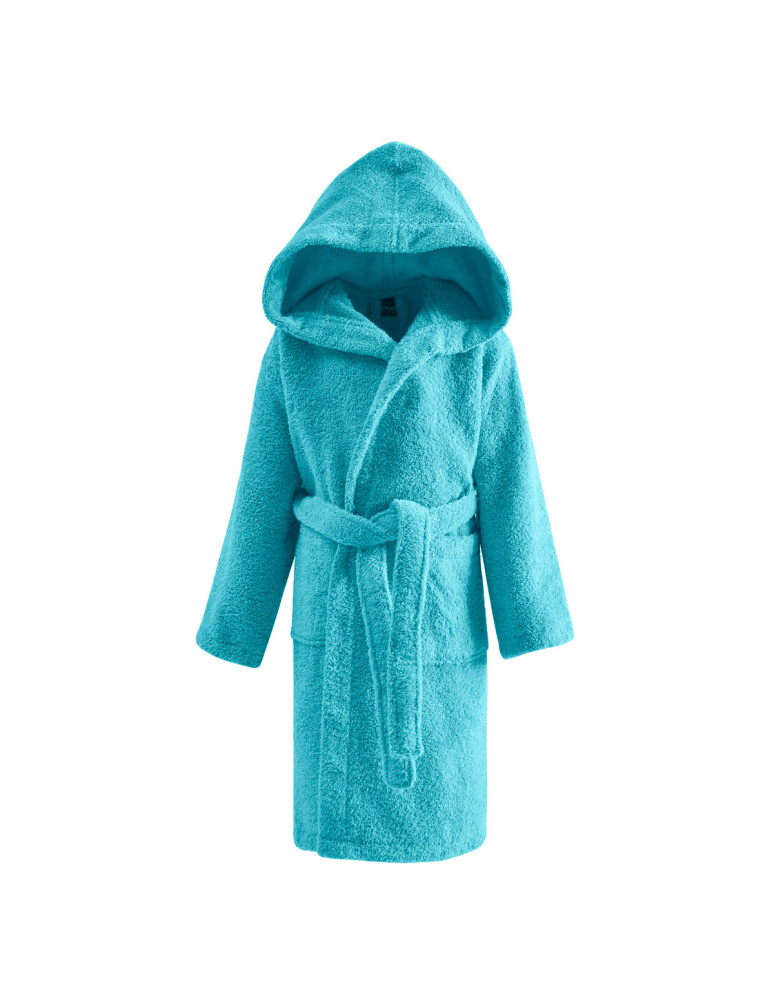 Peignoir de bain enfant à capuche uni...