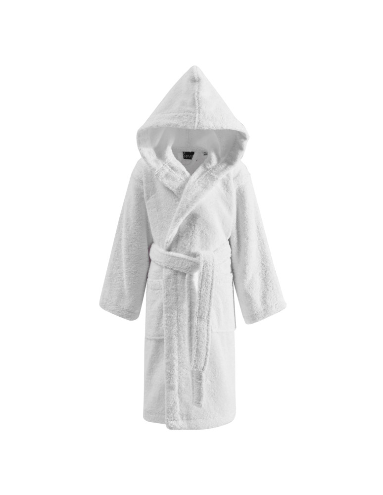 Peignoir de bain enfant à capuche uni...