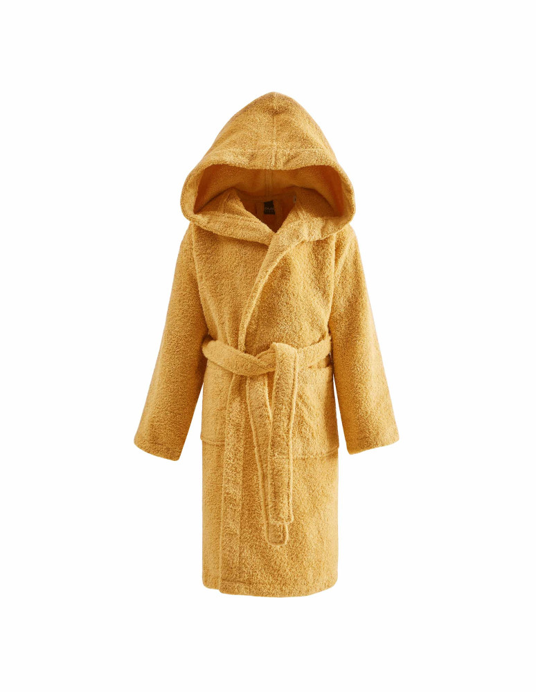 Peignoir de bain enfant à capuche uni...