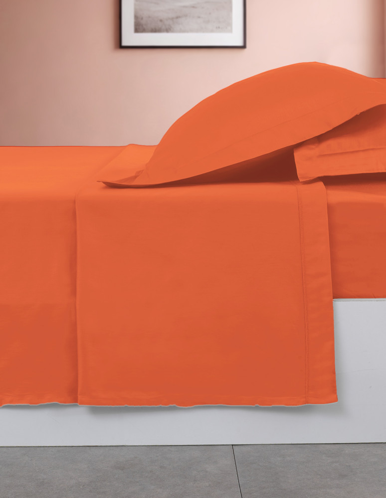 Drap plat en percale de coton easy...