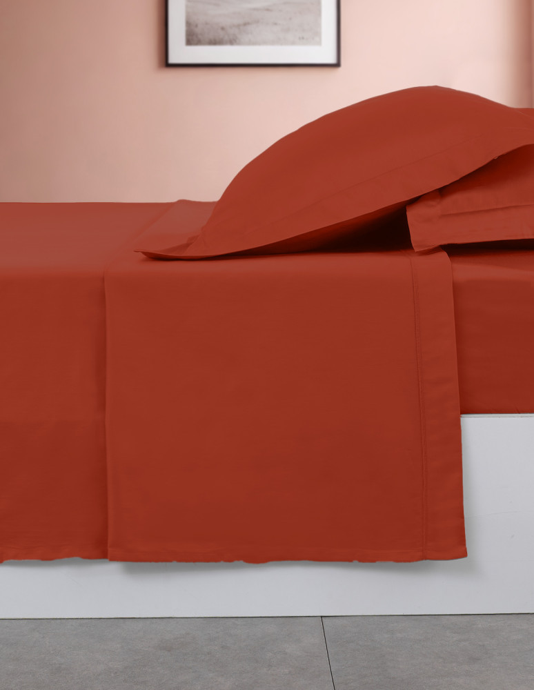 Drap plat en percale de coton easy...