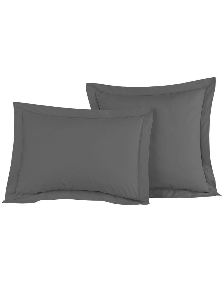 Lot de 2 taies d'oreiller en percale...