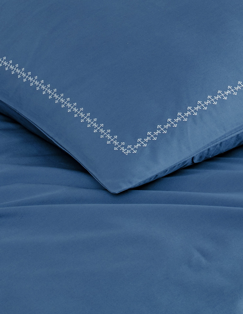 Housse de Couette Brodée Percale EASY...