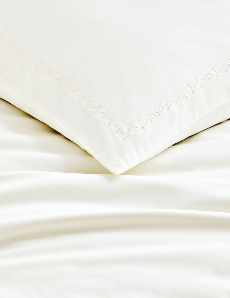 Housse de Couette Brodée Percale EASY...