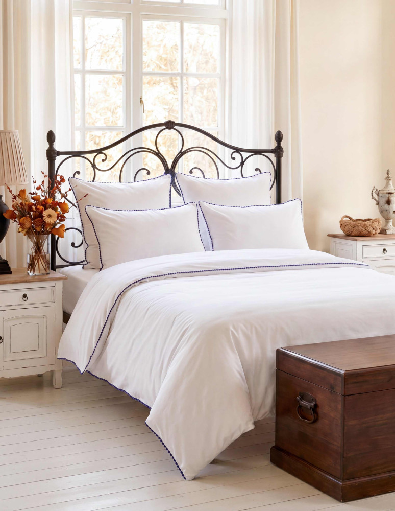 Housse de Couette Brodée Percale EASY...