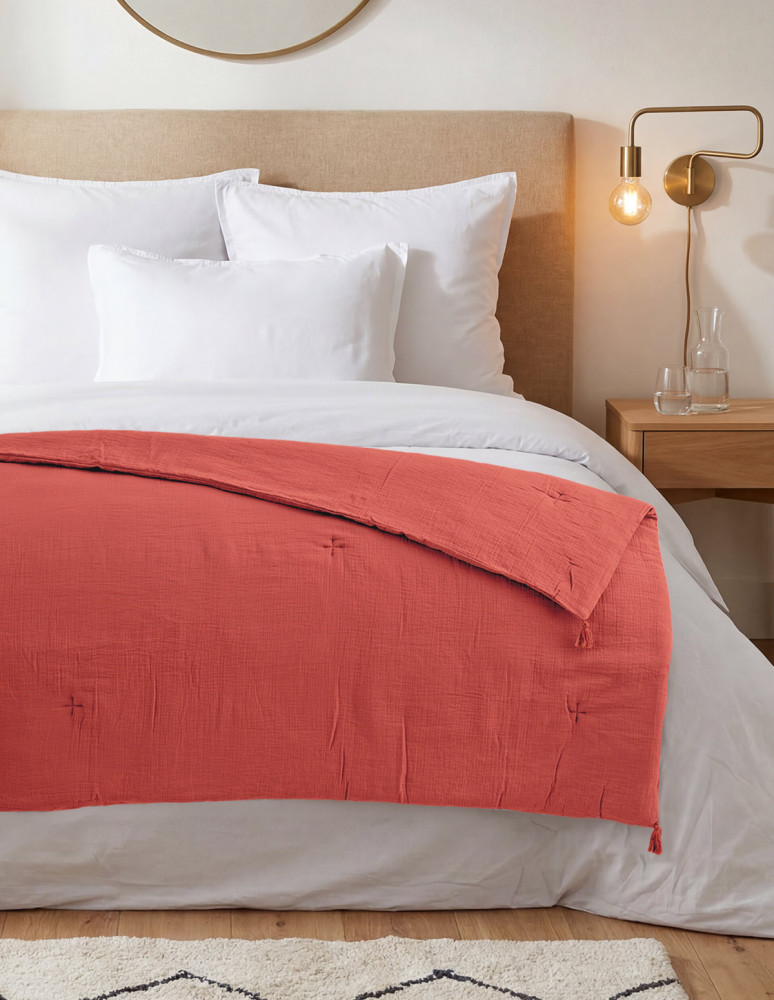 Chemin de lit gaze de coton LOFT